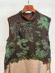 Phoenix And Peony Embroidered Xiangyunsha Silk Top | Modern Chinese Style - Luxe Orienta CO., LIMITED