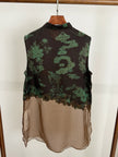 Phoenix And Peony Embroidered Xiangyunsha Silk Top | Modern Chinese Style - Luxe Orienta CO., LIMITED