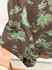 Brown Mulberry Silk Phoenix Peony Blouse | Chinese Top - Luxe Orienta CO., LIMITED