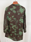 Brown Mulberry Silk Phoenix Peony Blouse | Chinese Top - Luxe Orienta CO., LIMITED