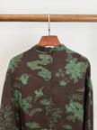 Brown Mulberry Silk Phoenix Peony Blouse | Chinese Top - Luxe Orienta CO., LIMITED