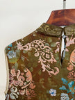 Green Embroidered  Blouse Organza Sleeveless with Floral Motif-Luxe Orienta - Luxe Orienta CO., LIMITED