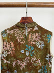 Green Embroidered  Blouse Organza Sleeveless with Floral Motif-Luxe Orienta - Luxe Orienta CO., LIMITED