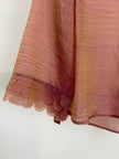 Pink Mulberry Silk Jacquard Blouse with Frog Buttons | Modern Chinese Top - Luxe Orienta CO., LIMITED