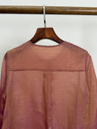 Pink Mulberry Silk Jacquard Blouse with Frog Buttons | Modern Chinese Top - Luxe Orienta CO., LIMITED