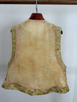 Beige Peacock Embroidery Mulberry Silk Vest with Song Brocade Patchwork-Luxe Orienta Luxury Fashion - Luxe Orienta CO., LIMITED
