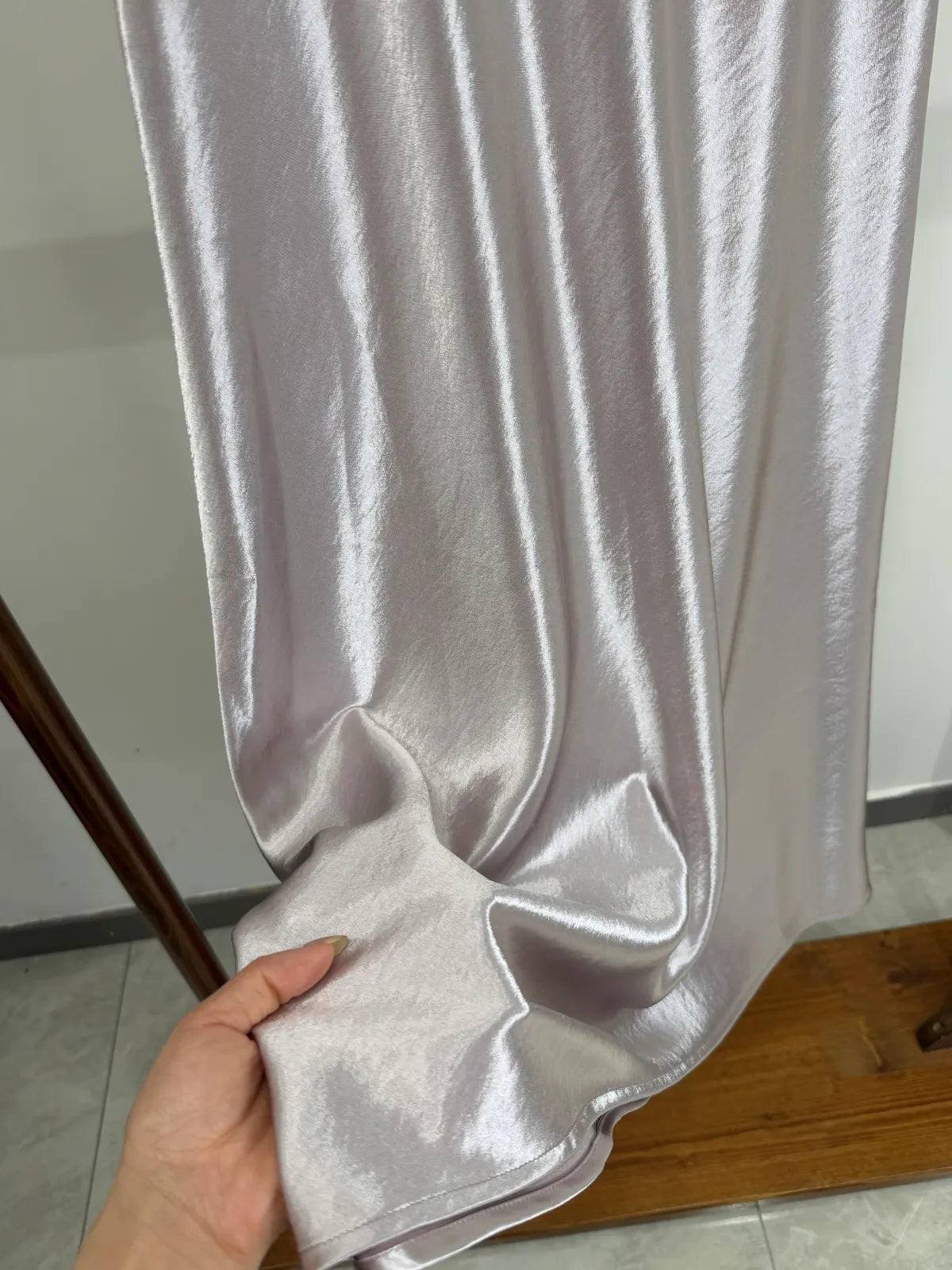 Lavender Acetate Satin Mermaid Midi Skirt | Elegant High Waist Skirt - Luxe Orienta CO., LIMITED