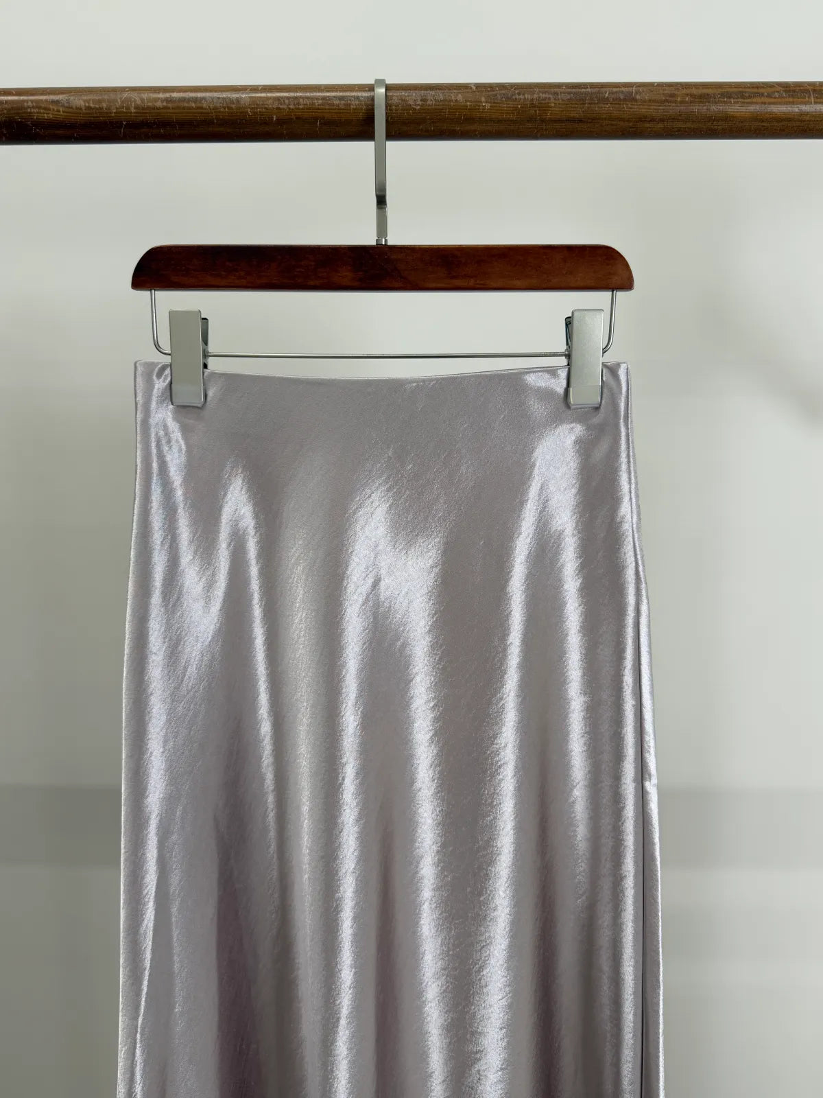 Lavender Acetate Satin Mermaid Midi Skirt | Elegant High Waist Skirt - Luxe Orienta CO., LIMITED