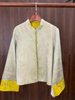 green mulberry silk embroidered jacket modern chinese fashion luxe orienta