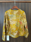 yellow phoenix brocade mulberry silk jacket modern chinese fashion luxe orienta