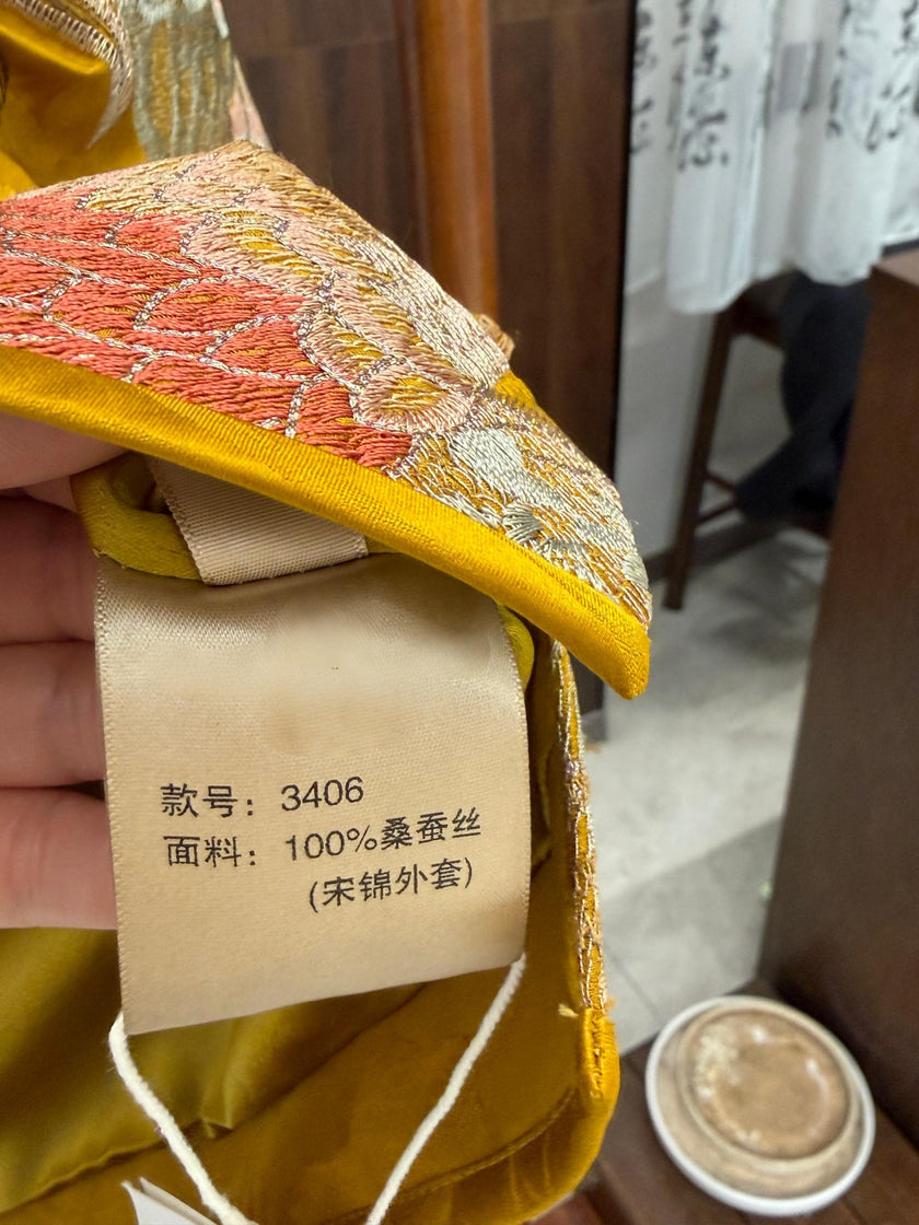 song brocade phoenix pattern mulberry silk fabric