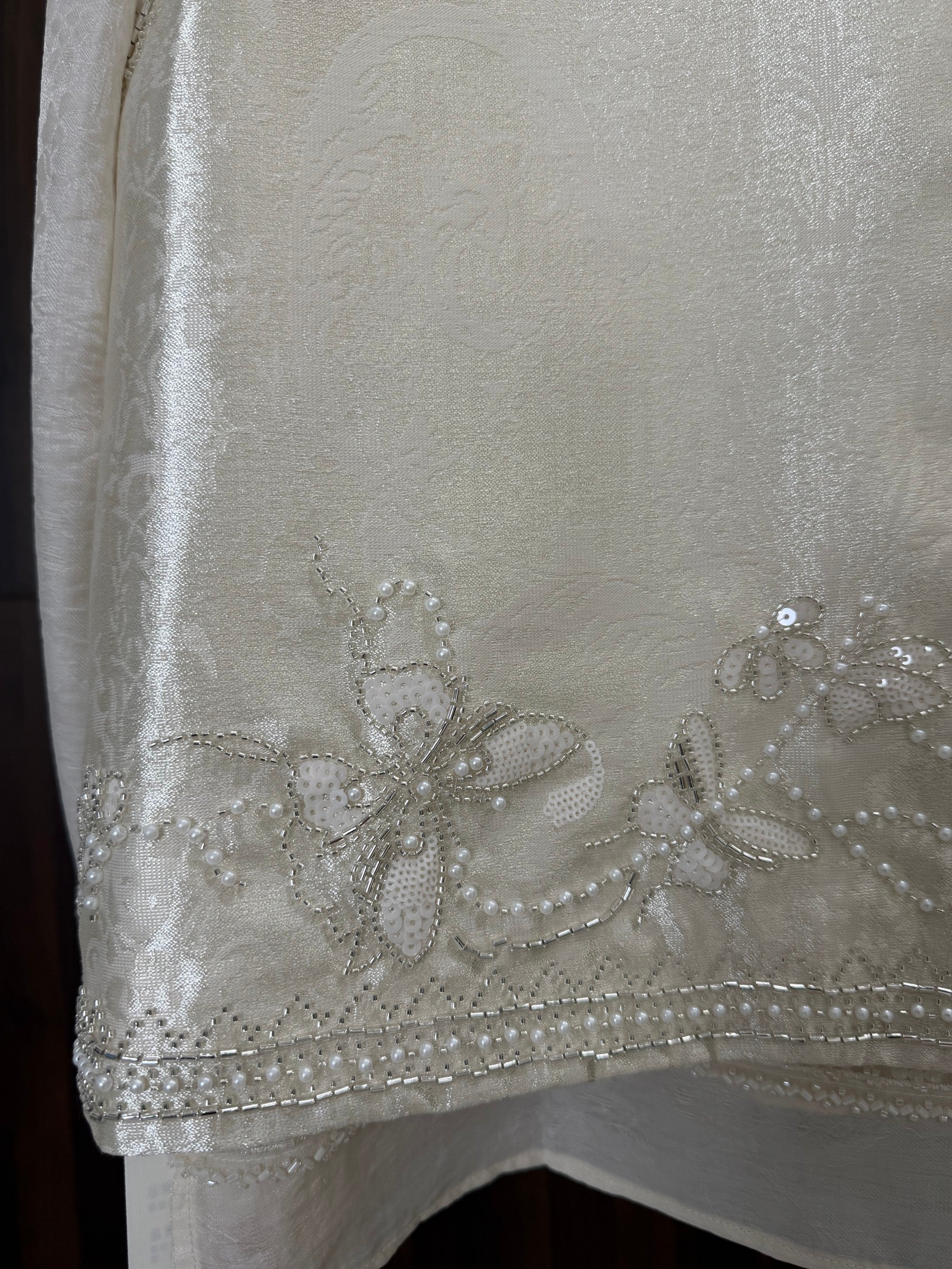 beaded sequin embroidery detail oriental vest