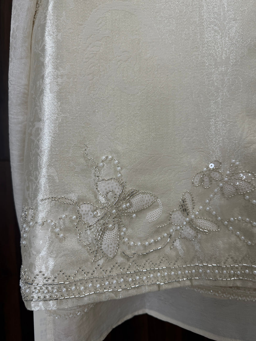 beaded sequin embroidery detail oriental vest