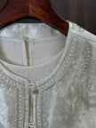 beaded sequin embroidery detail oriental vest