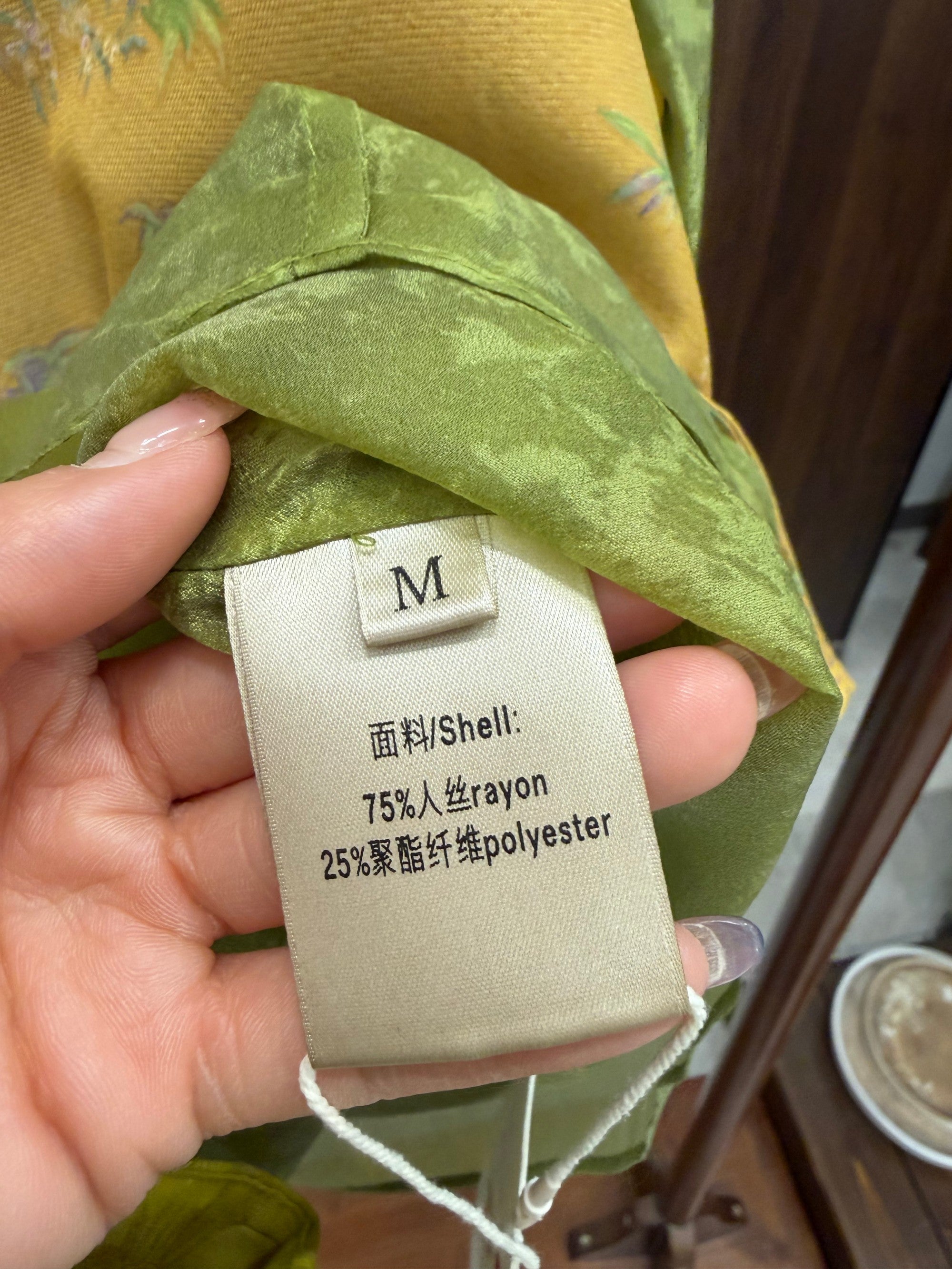 Green TENCEL™ Jacquard Long Sleeve Blouse | Minimalist Modern Chinese Style - Luxe Orienta CO., LIMITED