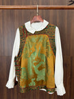 Peacock & Floral Embroidered Xiangyunsha Silk Vest | Modern Chinese Jacquard Waistcoat - Luxe Orienta CO., LIMITED