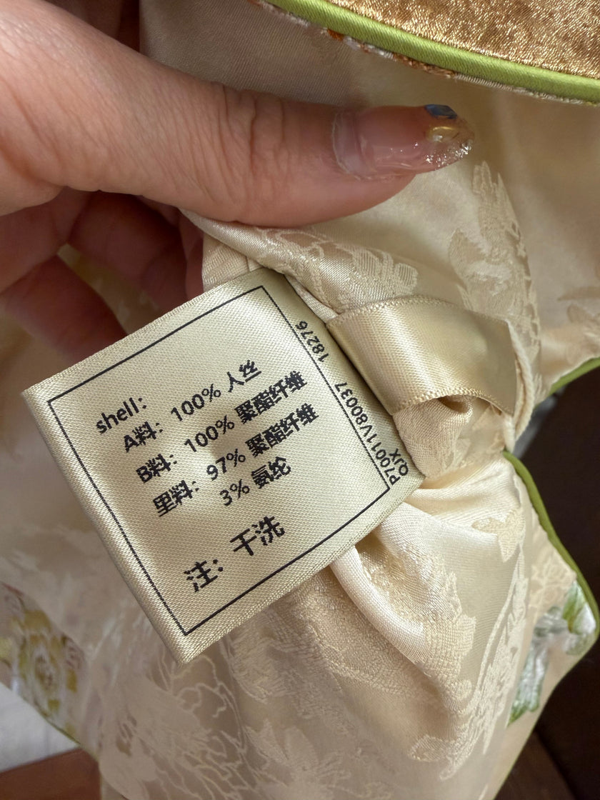 Beige Phoenix Gold Jacquard Embroidered Vest | Modern Chinese Style Waistcoat | LUXE ORIENTA - Luxe Orienta CO., LIMITED