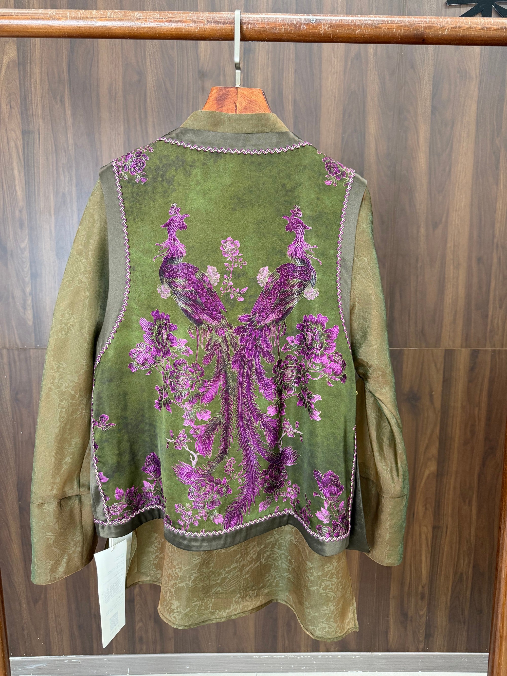 purple phoenix embroidered chinese vest women modern chinese fashion luxe orienta