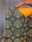 yellow peacock embroidered beaded vest modern chinese fashion LUXE ORIENTA