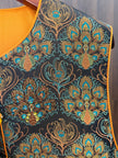 yellow peacock embroidered beaded vest modern chinese fashion LUXE ORIENTA