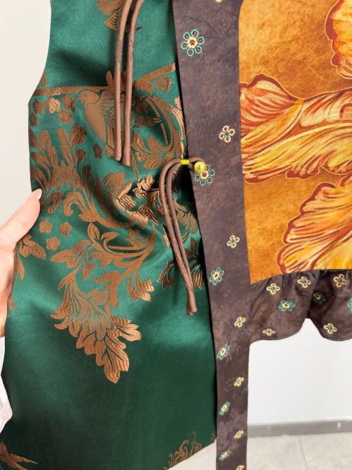  fabric with intricate patterns and colors 