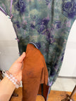 100% Mulberry Silk Xiangyunsha Dark Green Purple Rose Short Sleeve Qipao Dress | LUXE ORIENTA - Luxe Orienta CO., LIMITED