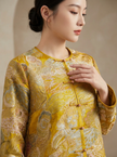 Yellow Phoenix Brocade Silk Jacket | Modern Chinese Style - Luxe Orienta CO., LIMITED