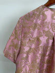 Acetate Jacquard Embroidered Chinese Blouse Fabric Texture Close-up | Luxe Orienta Modern Top 