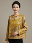 Yellow Phoenix Brocade Silk Jacket | Modern Chinese Style - Luxe Orienta CO., LIMITED