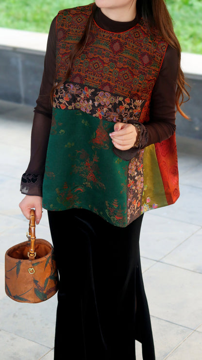 Premium Xiangyunsha & Shu Brocade Double Intangible Heritage Vest – Exquisite Oriental Craftsmanship by LUXE ORIENTA - Luxe Orienta CO., LIMITED