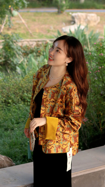 Intangible Heritage Yellow Tiger & Five Poisons Jacket – Bold Chinese Tradition by LUXE ORIENTA - Luxe Orienta CO., LIMITED
